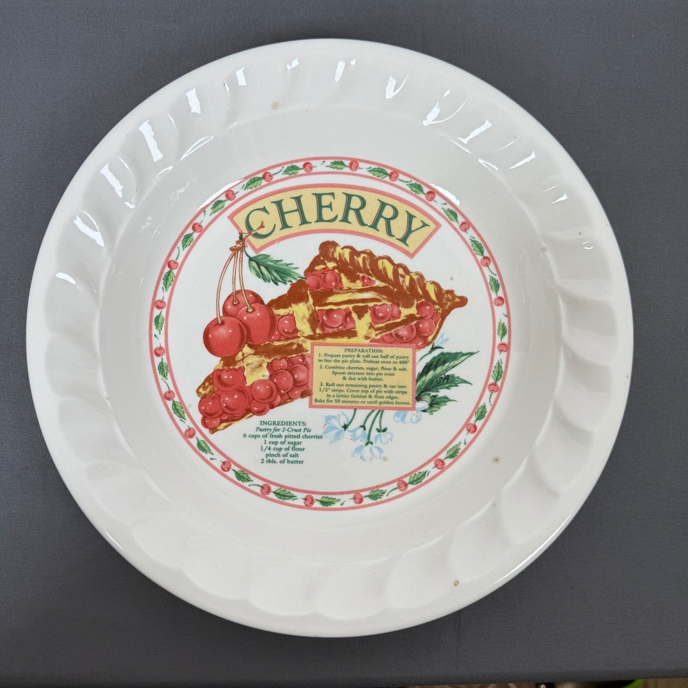 Golden Pie Collection Cherry Pie Recipe Pie Plate Dishwasher Microwave Oven Safe